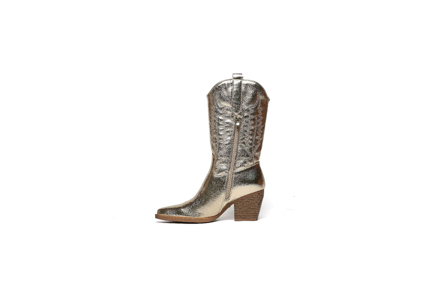 Gave metallic cowboylaarzen goud