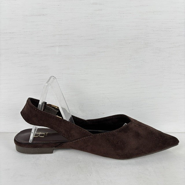 Slingbacks met gespje bruin