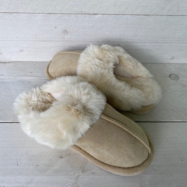 Cozy pantoffels beige