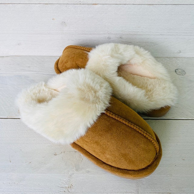 Cozy pantoffels camel