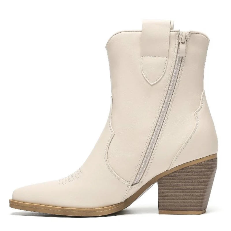 Korte cowboylaars beige