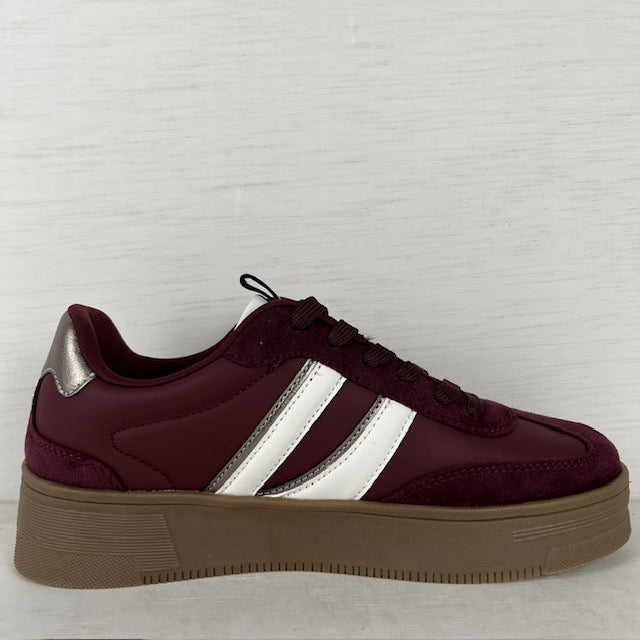 Posh by Poelman retro sneakers dark red