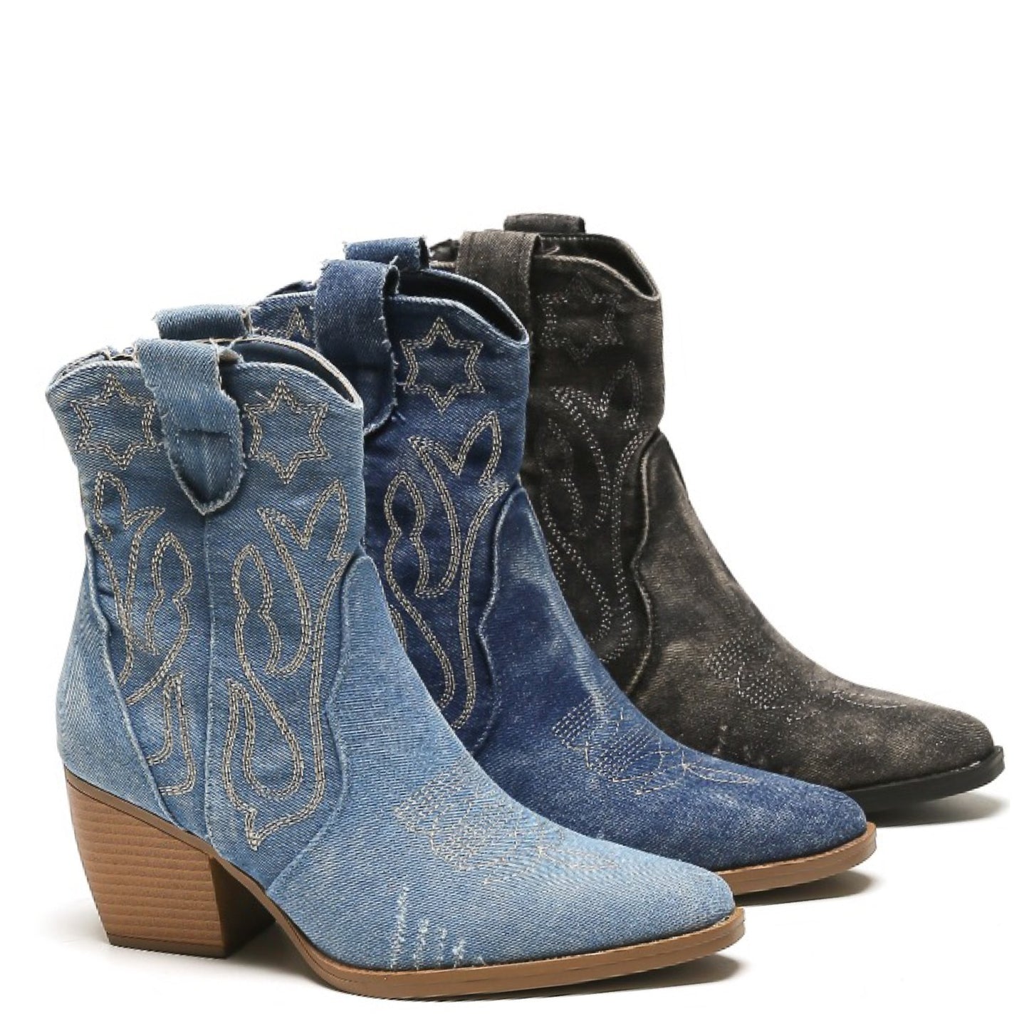 Kort jeans laarsje licht blauw