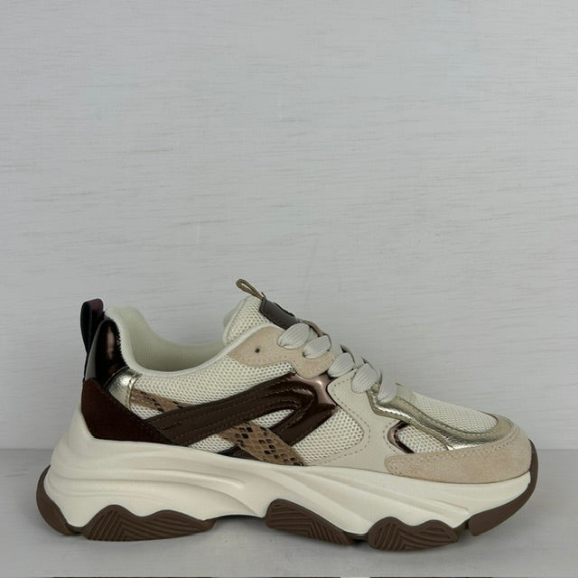 Posh by Poelman gigi sneakers brown with combination