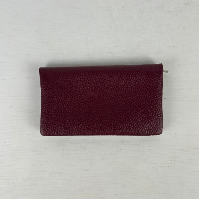 Real leather portemonnee bordeaux rood