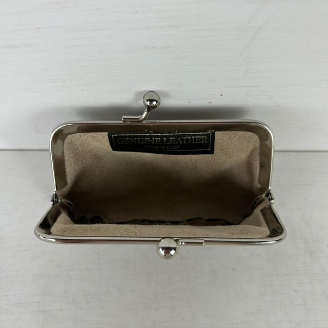 Real leather portemonneetje met knip panter
