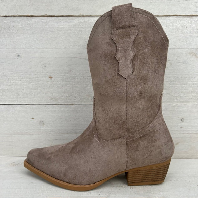 Basic suèdine cowboylaarzen taupe