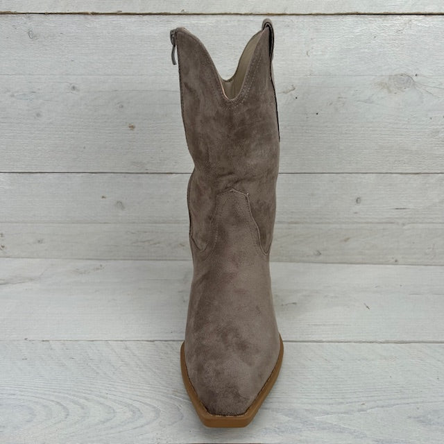 Basic suèdine cowboylaarzen taupe