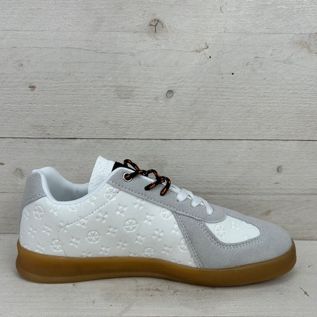 Retro sneakers met gaaf design wit