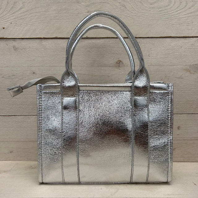 The tote bag klein zilver