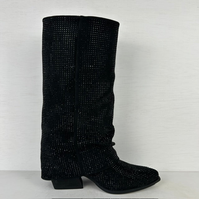 Posh by Poelman laarzen met glitters zwart