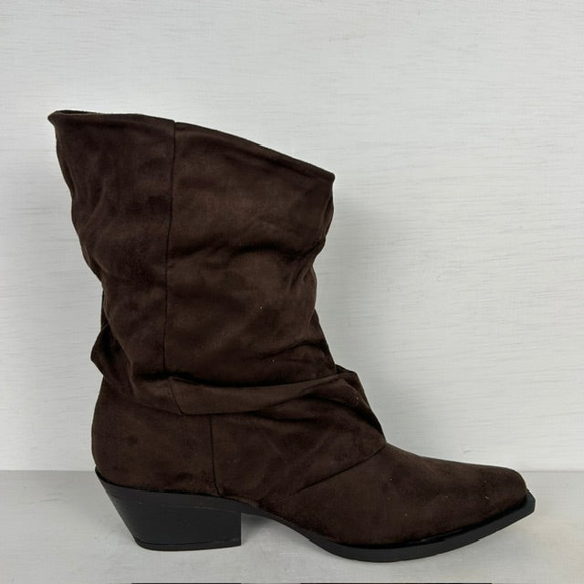 Slouchy cowboylaarzen met trendy design bruin