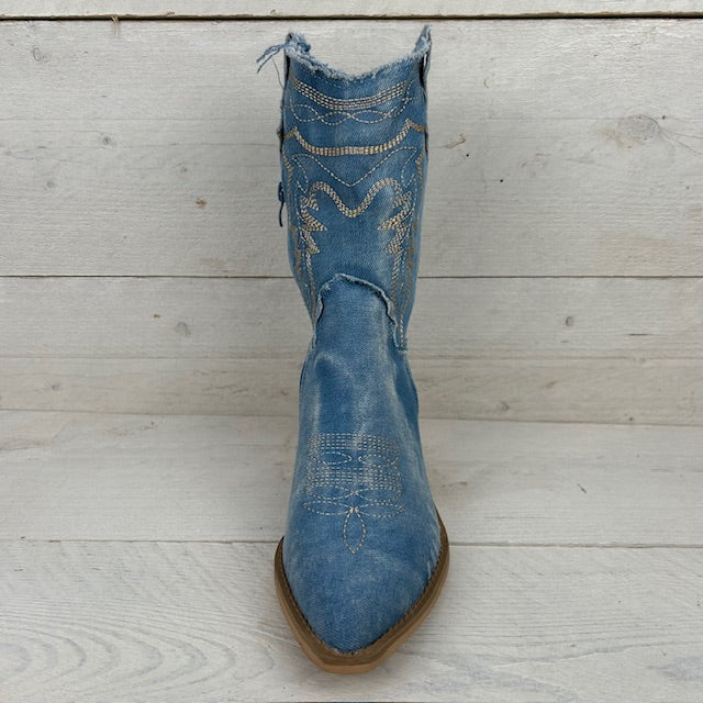 Stoere cowboylaarzen light jeans