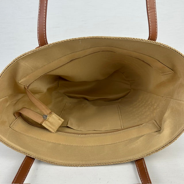 Leuke rieten shopper camel