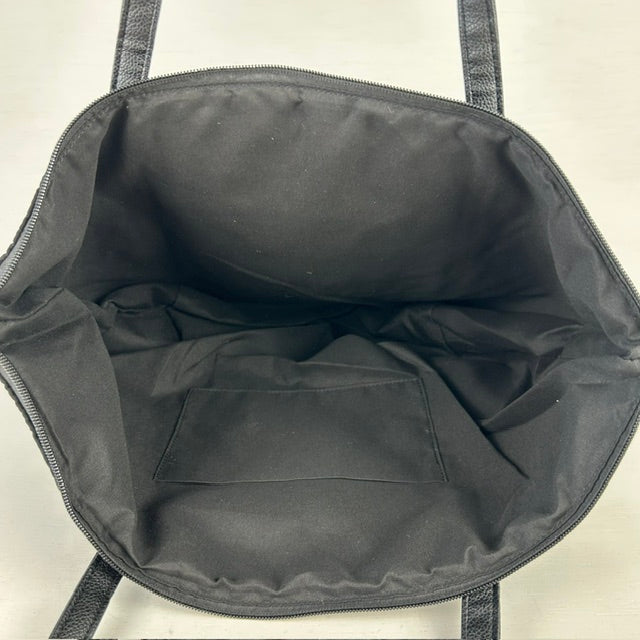 Padded love shopper met franjes zwart