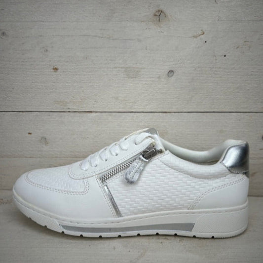 Jana sneakers white silver