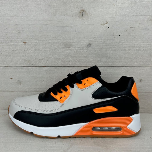 Air sneakers wit oranje (verkrijgbaar van maat 40 t/m maat 45)