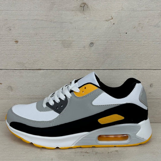 Air sneakers geel grijs zwart (verkrijgbaar van maat 36 t/m maat 45)