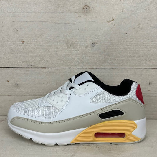 Air sneakers wit beige geel (verkrijgbaar van maat 36 t/m maat 45)