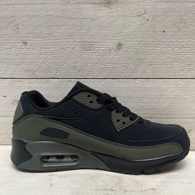 Air sneakers zwart groen