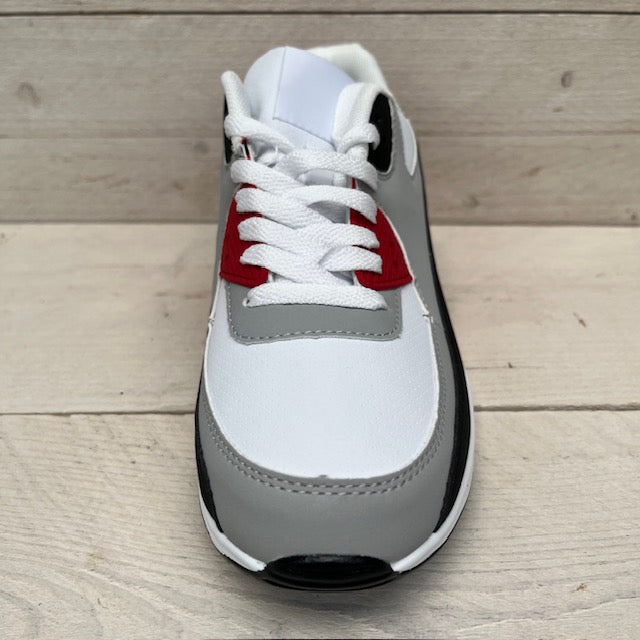 Air sneakers wit zwart rood (verkrijgbaar van maat 36 t/m maat 45)