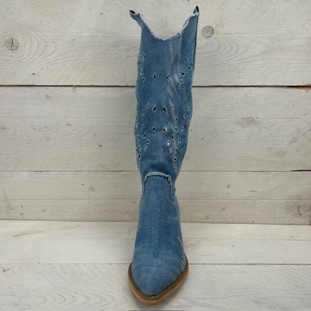 Gave hoge cowboylaarzen light jeans