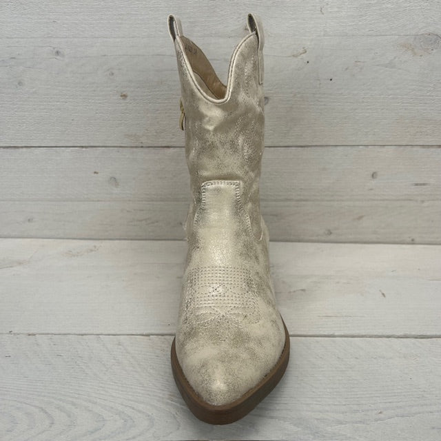 Leuke cowboylaars met print licht goud