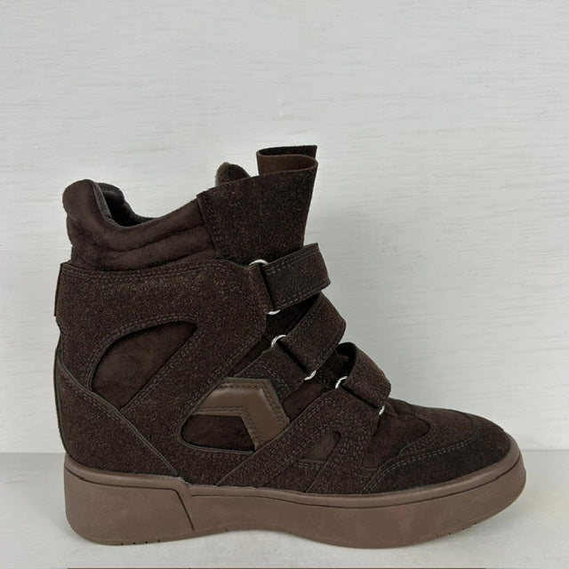 Trendy wedge sneakers bruin