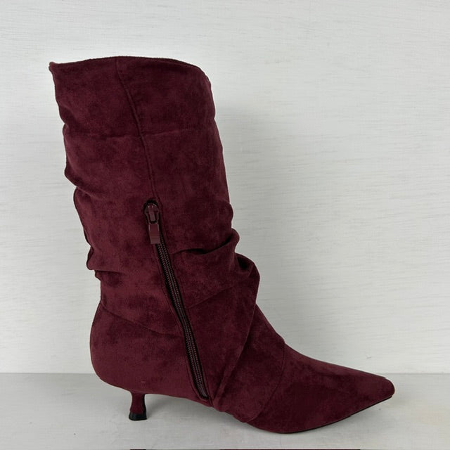 Slouchy cowboylaarzen met franjes rood
