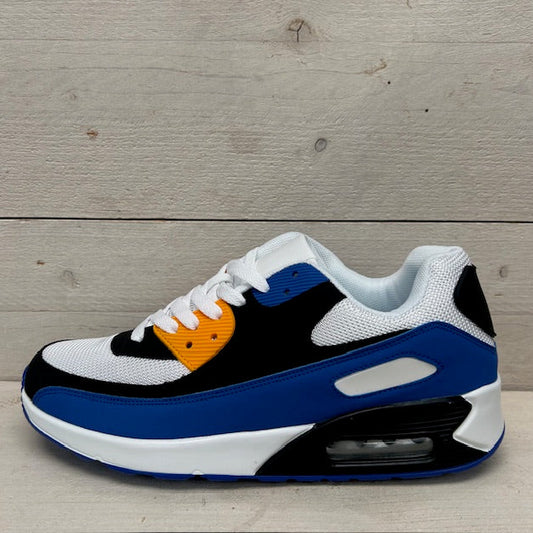 Air sneakers blauw oranje (verkrijgbaar van maat 40 t/m maat 45)