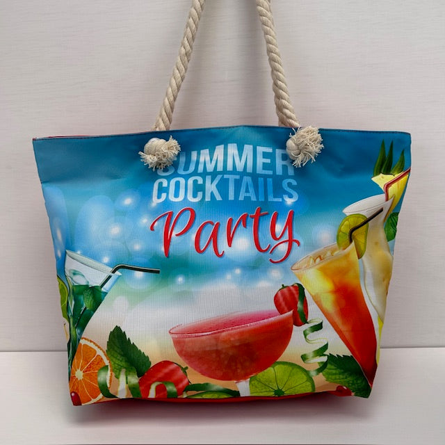 Vrolijke strandtas rood