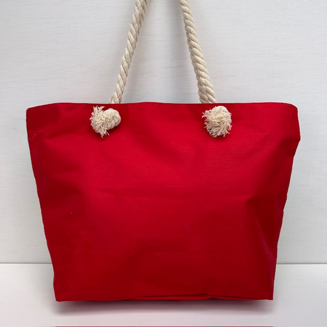 Vrolijke strandtas rood