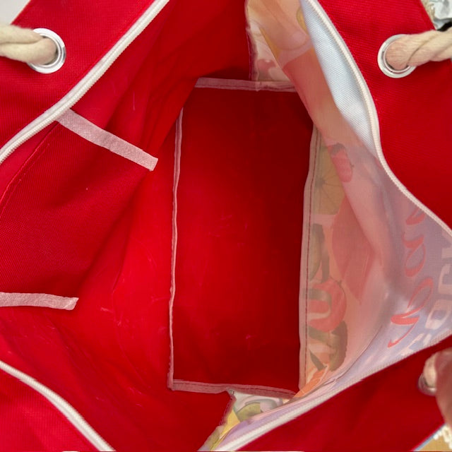 Vrolijke strandtas rood