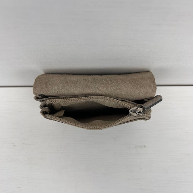 Real leather panter portemonneetje bruin