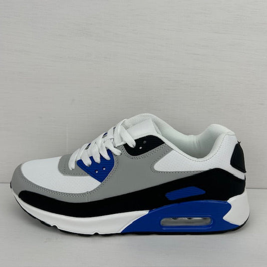Air sneakers wit grijs blauw (verkrijgbaar van maat 40 t/m maat 45)