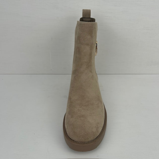 Enkellaarsje met leuk gespje khaki