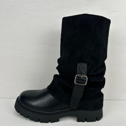 Stoere boots met gespje zwart