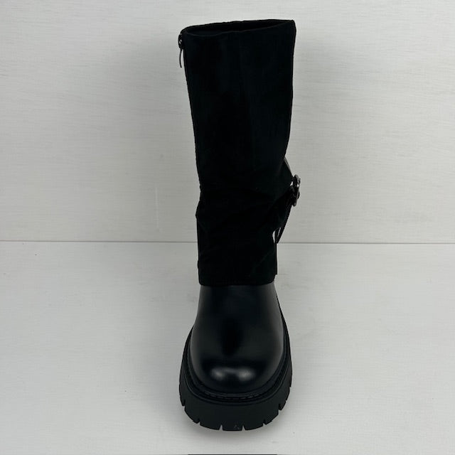 Stoere boots met gespje zwart