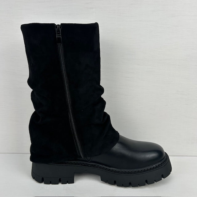 Stoere boots met gespje zwart