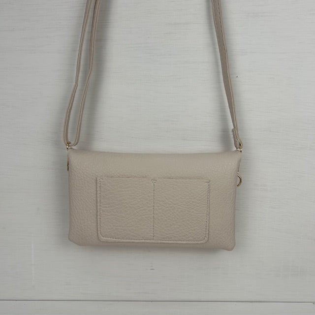 Basic schoudertasje beige