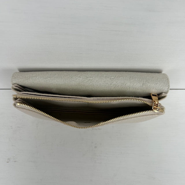 Basic schoudertasje beige