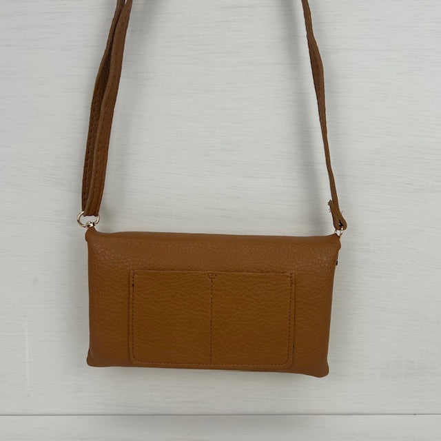 Basic schoudertasje camel