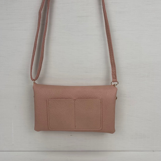 Basic schoudertasje roze