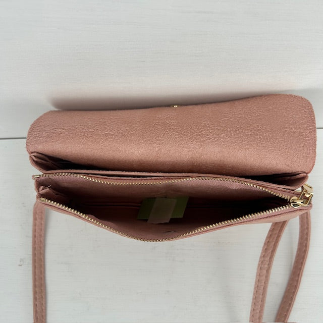Basic schoudertasje roze