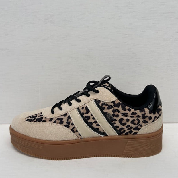 Posh by Poelman retro sneakers beige with combination