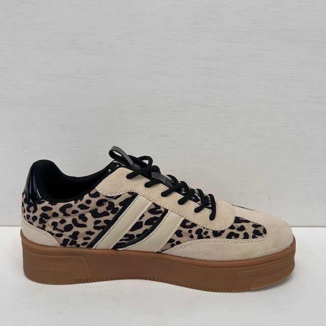 Posh by Poelman retro sneakers beige with combination