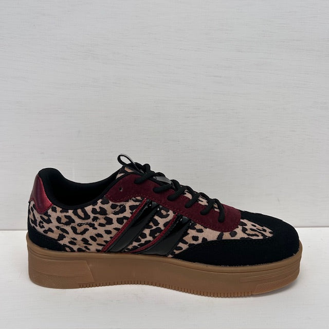 Posh by Poelman retro sneakers black animalprint