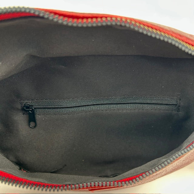 Metallic love crossbodytasje rood