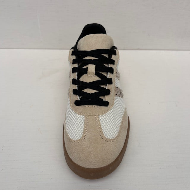 Trendy sneakers met retrozool beige