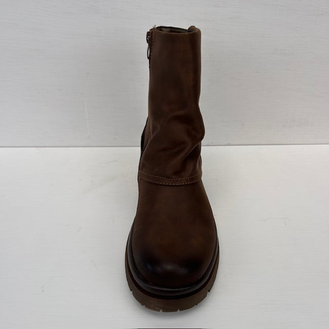 Leatherlook boots met gespje khaki